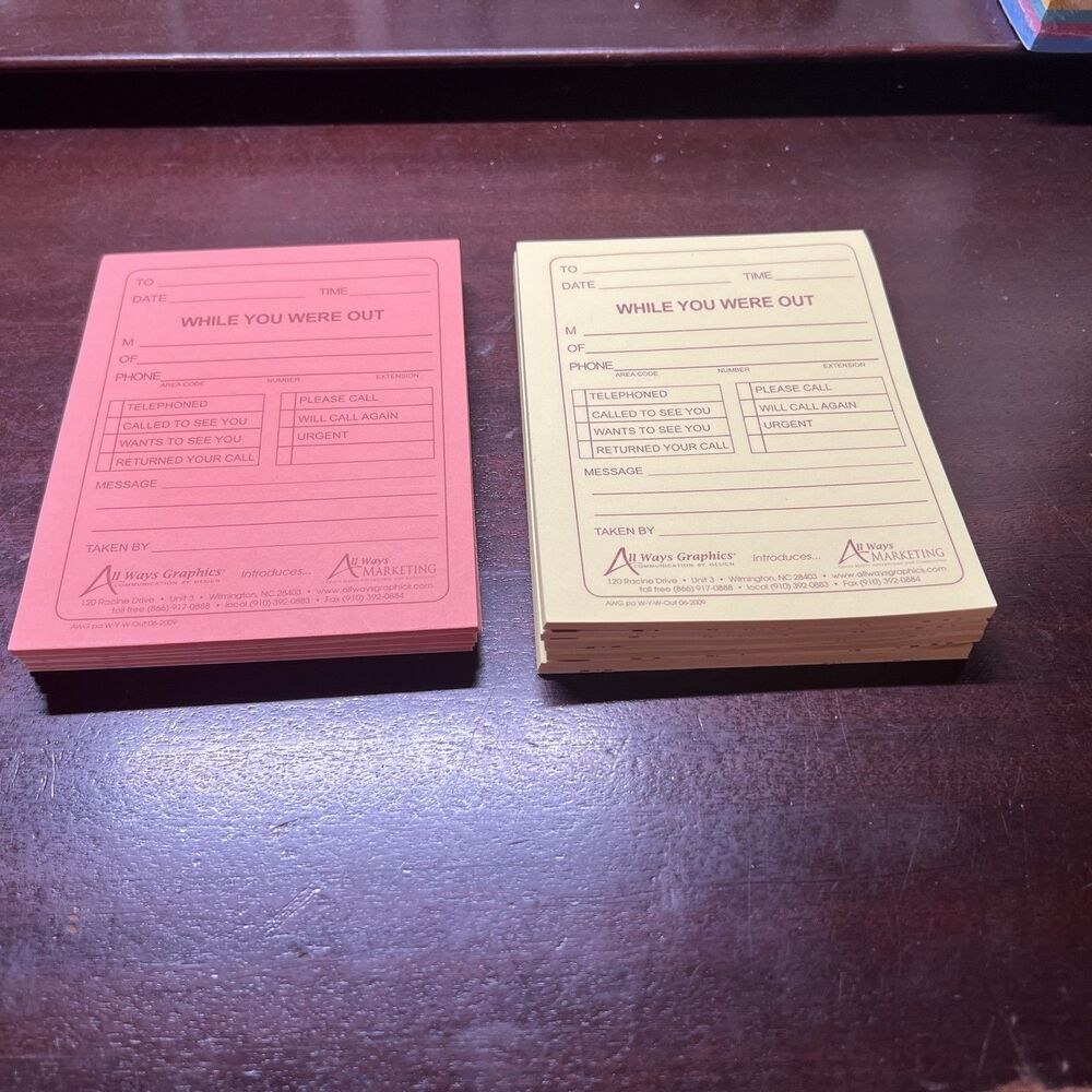 Vintage Note Pad While You We’re Out  Lot Of 10 Pads Retro